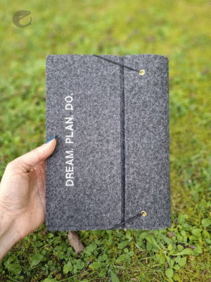 Knygos / užrašų knygutės dėklas „Dream. Plan. Do.“ (A5)