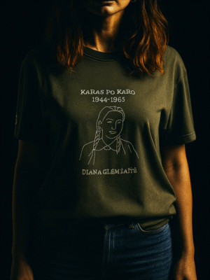 Unisex marškinėliai „Karas po karo“ – Dianos Glemžaitės portretas