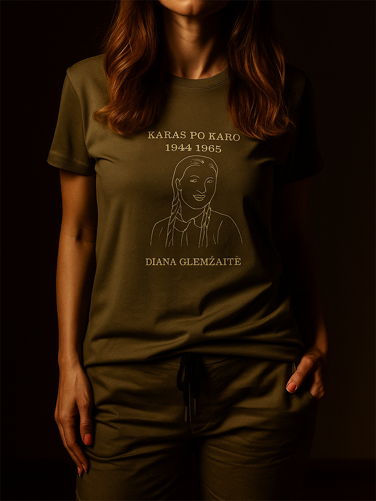 Moteriški marškinėliai „Karas po karo“ – Dianos Glemžaitės portretas